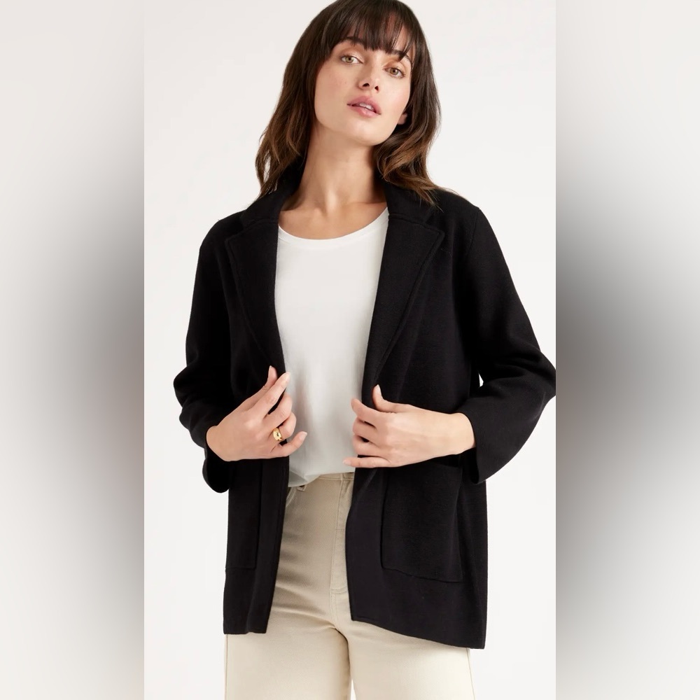 Quince 100% Organic Cotton Knit Blazer